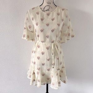 Entro Pom Pom Ivory Dress